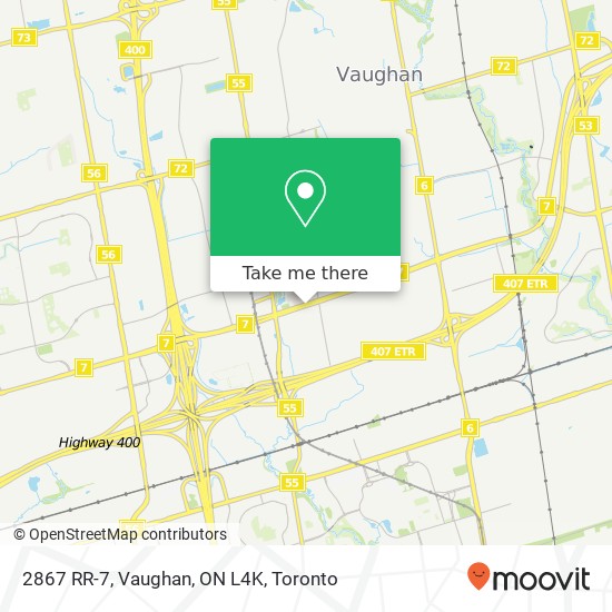 2867 RR-7, Vaughan, ON L4K map