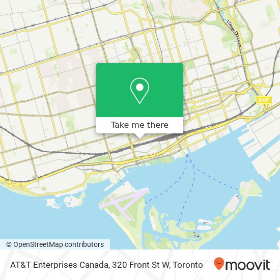 AT&T Enterprises Canada, 320 Front St W map