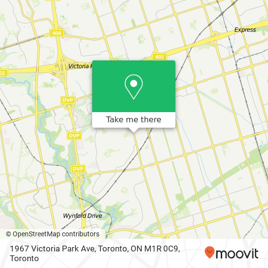 1967 Victoria Park Ave, Toronto, ON M1R 0C9 map