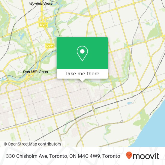 330 Chisholm Ave, Toronto, ON M4C 4W9 map