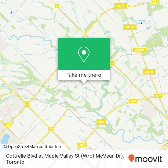 Cottrelle Blvd at Maple Valley St (W / of McVean Dr) map