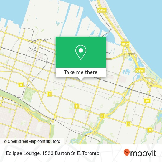 Eclipse Lounge, 1523 Barton St E map