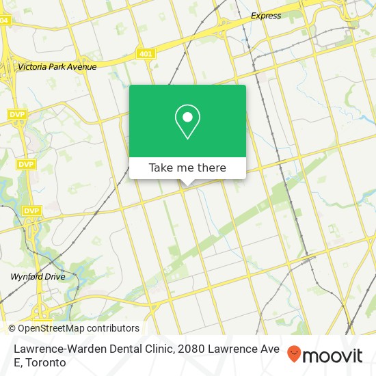 Lawrence-Warden Dental Clinic, 2080 Lawrence Ave E map