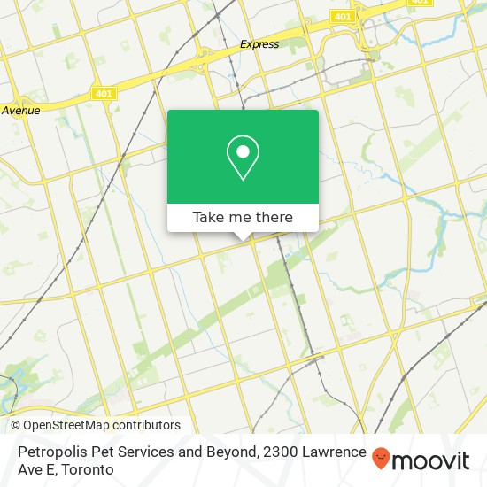 Petropolis Pet Services and Beyond, 2300 Lawrence Ave E map