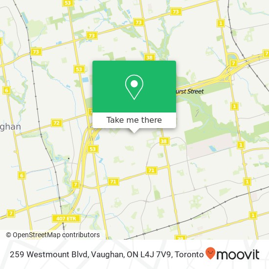 259 Westmount Blvd, Vaughan, ON L4J 7V9 map