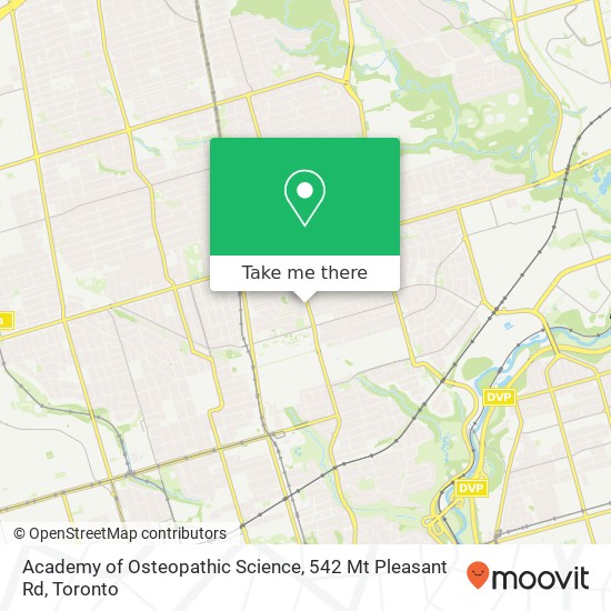 Academy of Osteopathic Science, 542 Mt Pleasant Rd map