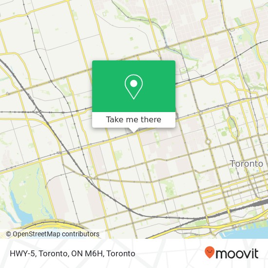 HWY-5, Toronto, ON M6H map