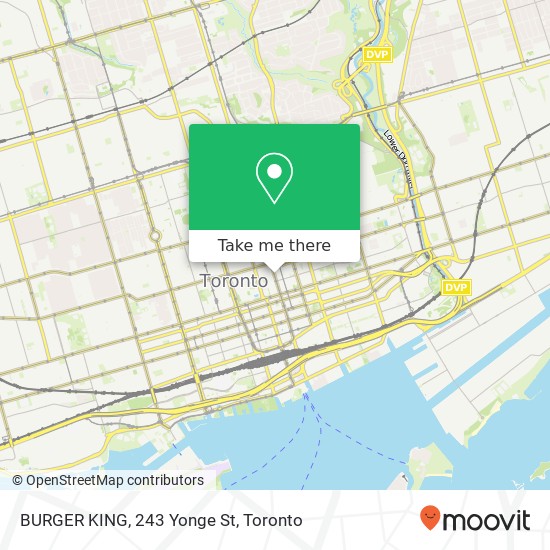BURGER KING, 243 Yonge St map