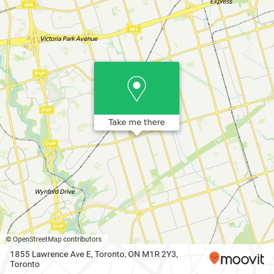 1855 Lawrence Ave E, Toronto, ON M1R 2Y3 map