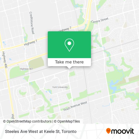 Steeles Ave West at Keele St plan