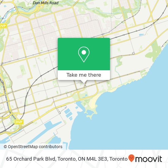 65 Orchard Park Blvd, Toronto, ON M4L 3E3 map