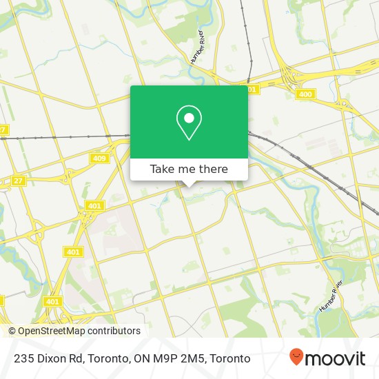 235 Dixon Rd, Toronto, ON M9P 2M5 map