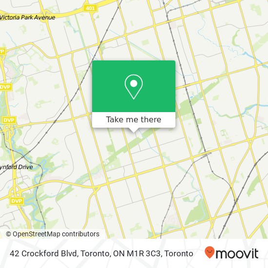 42 Crockford Blvd, Toronto, ON M1R 3C3 map