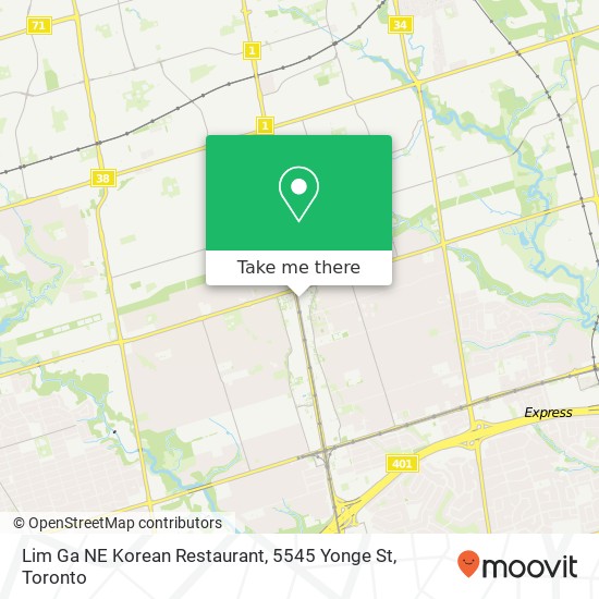 Lim Ga NE Korean Restaurant, 5545 Yonge St plan