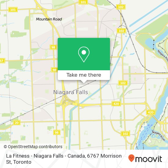 La Fitness - Niagara Falls - Canada, 6767 Morrison St map