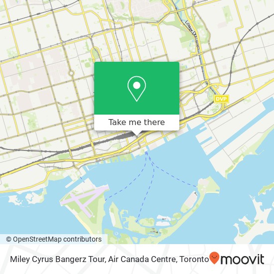 Miley Cyrus Bangerz Tour, Air Canada Centre map