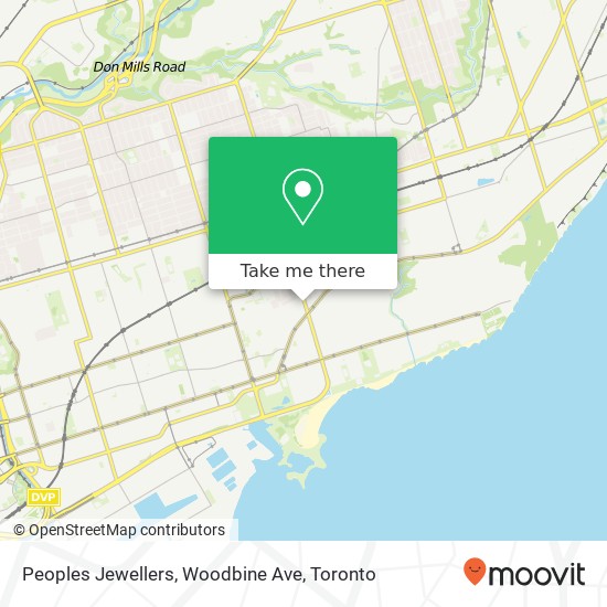 Peoples Jewellers, Woodbine Ave map