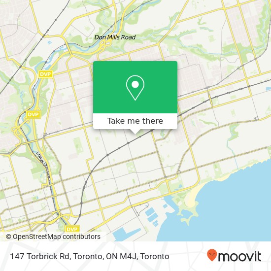 147 Torbrick Rd, Toronto, ON M4J map