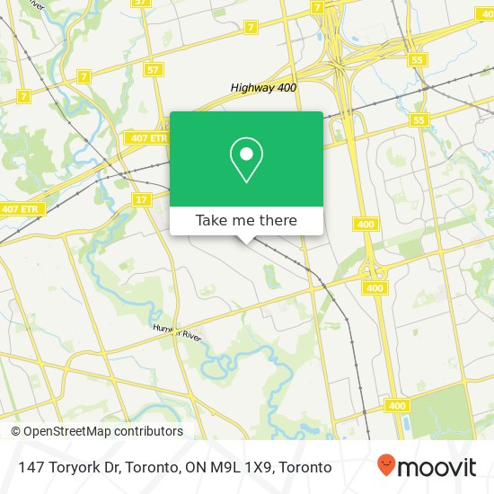 147 Toryork Dr, Toronto, ON M9L 1X9 map