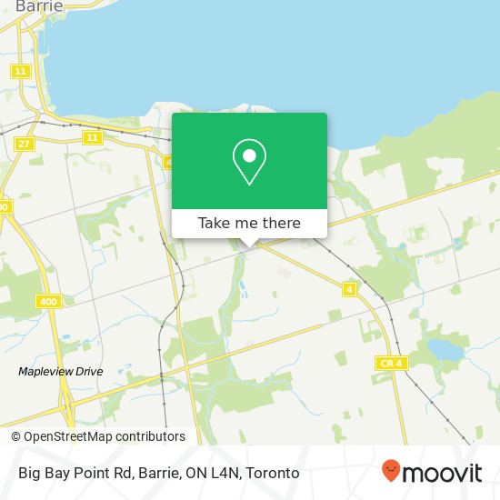 Big Bay Point Rd, Barrie, ON L4N map