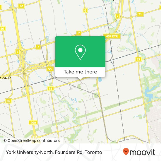 York University-North, Founders Rd map