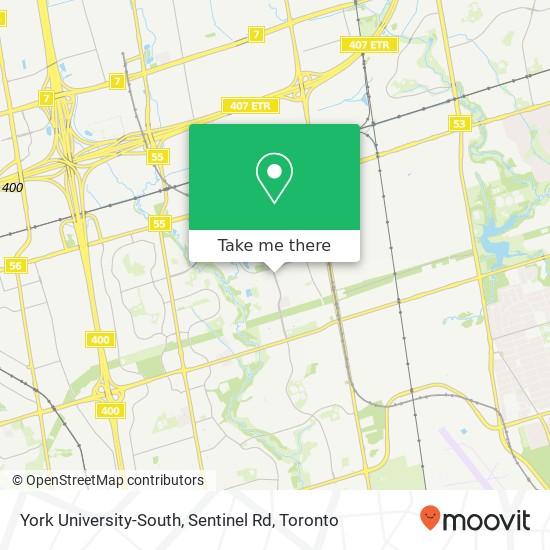 York University-South, Sentinel Rd map