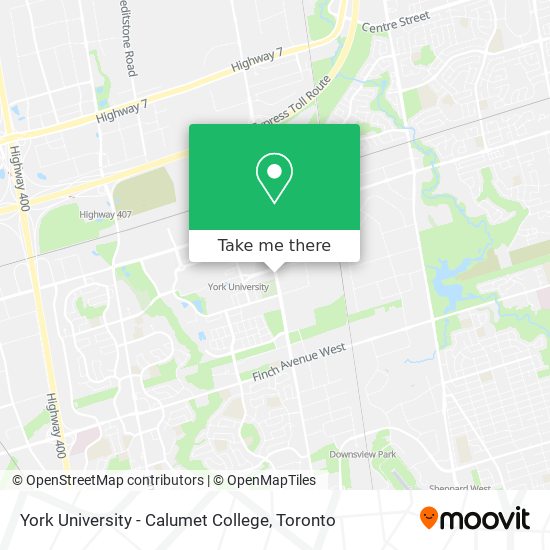 York University - Calumet College map