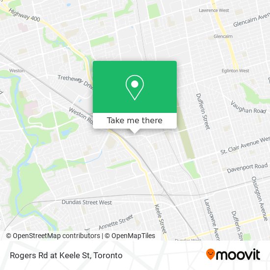 Rogers Rd at Keele St map