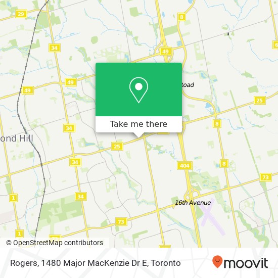 Rogers, 1480 Major MacKenzie Dr E map