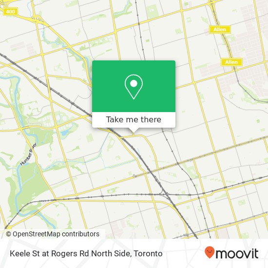 Keele St at Rogers Rd North Side map