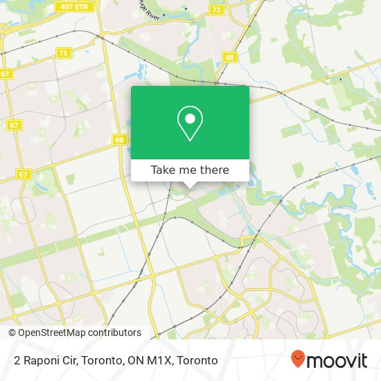 2 Raponi Cir, Toronto, ON M1X map