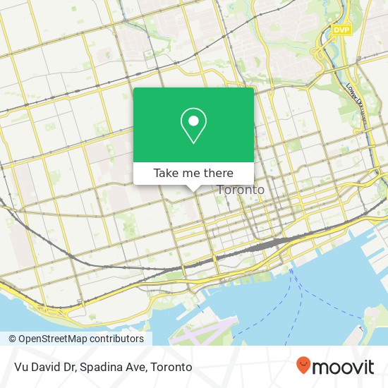 Vu David Dr, Spadina Ave map