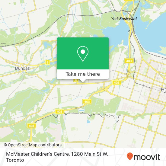 McMaster Children's Centre, 1280 Main St W map