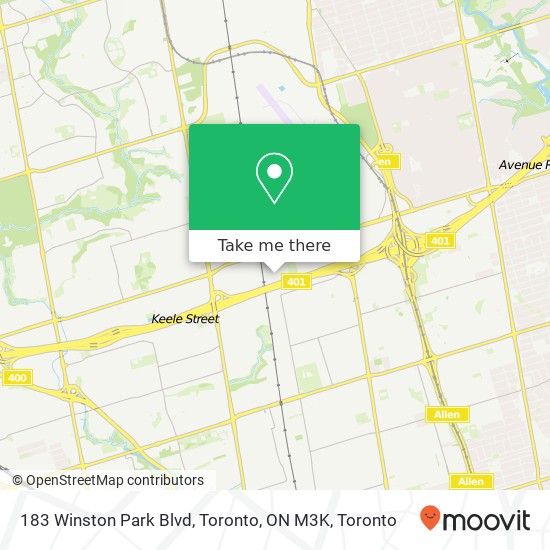 183 Winston Park Blvd, Toronto, ON M3K map