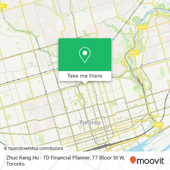 Zhuo Keng Hu - TD Financial Planner, 77 Bloor St W plan