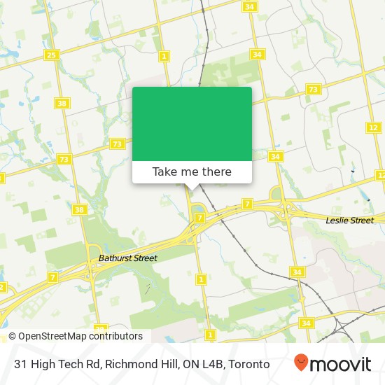 31 High Tech Rd, Richmond Hill, ON L4B map