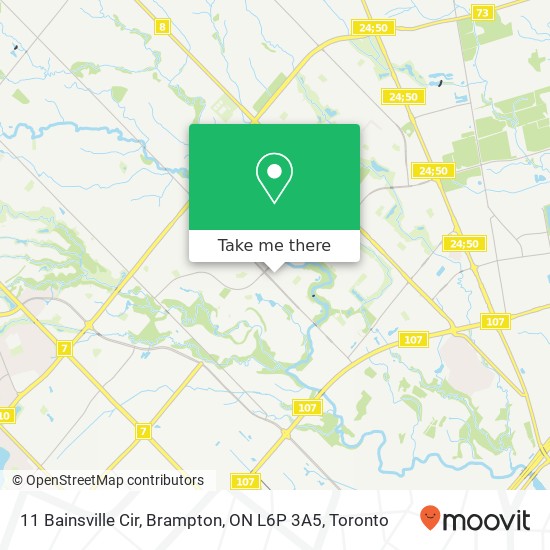 11 Bainsville Cir, Brampton, ON L6P 3A5 map