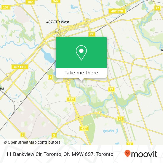 11 Bankview Cir, Toronto, ON M9W 6S7 map