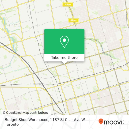 Budget Shoe Warehouse, 1187 St Clair Ave W plan