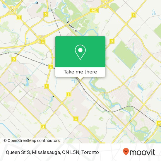 Queen St S, Mississauga, ON L5N map