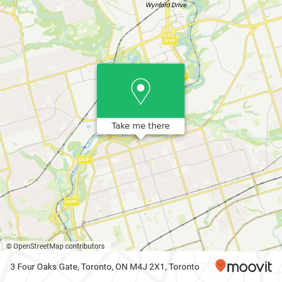 3 Four Oaks Gate, Toronto, ON M4J 2X1 map