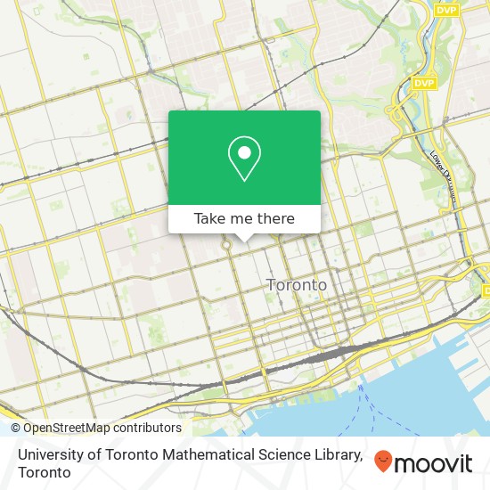 University of Toronto Mathematical Science Library plan