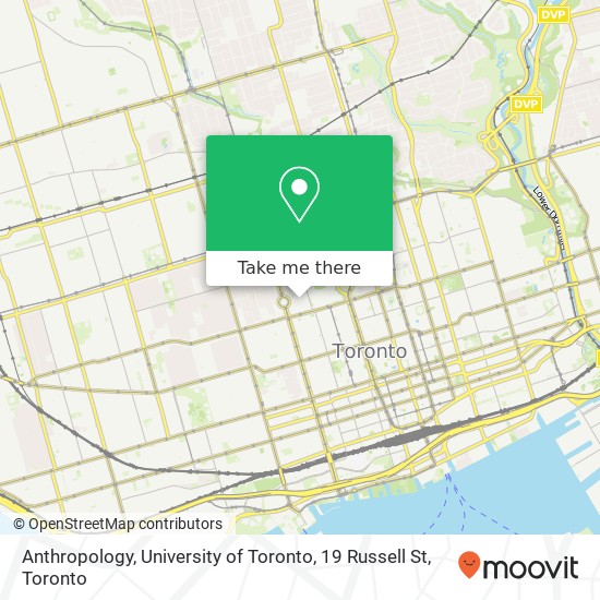 Anthropology, University of Toronto, 19 Russell St plan