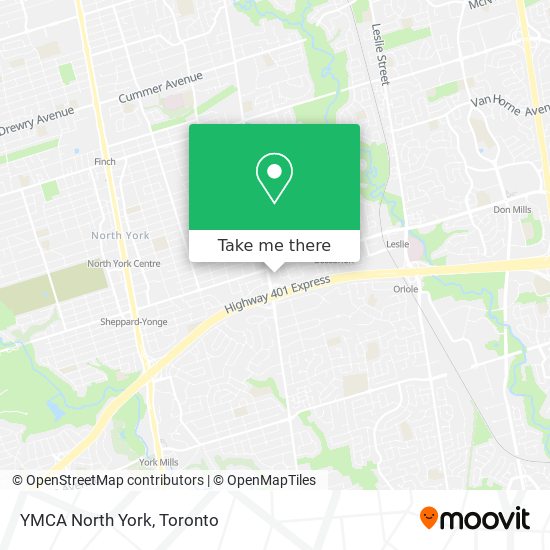 YMCA North York map