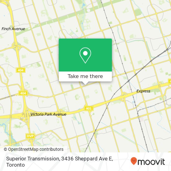 Superior Transmission, 3436 Sheppard Ave E map