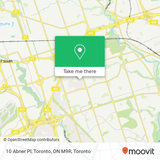 10 Abner Pl, Toronto, ON M9R map