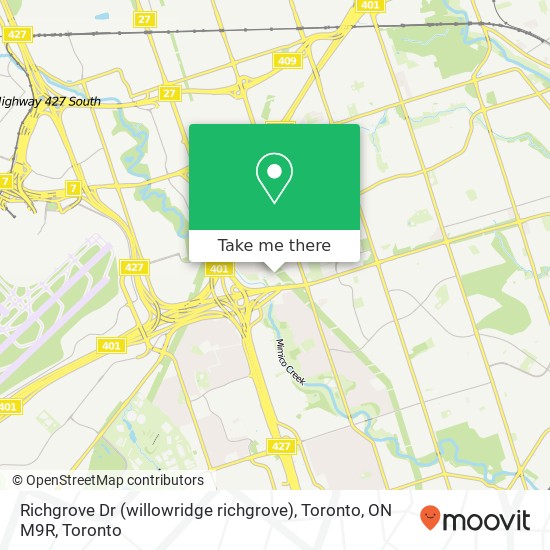 Richgrove Dr (willowridge richgrove), Toronto, ON M9R map