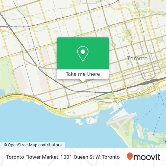 Toronto Flower Market, 1001 Queen St W map