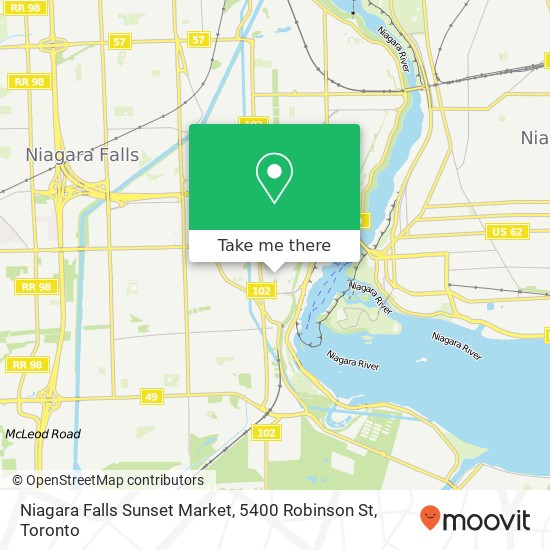 Niagara Falls Sunset Market, 5400 Robinson St map