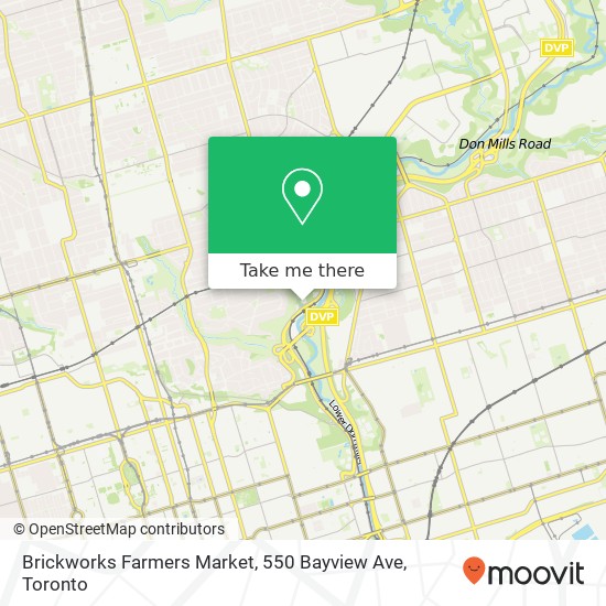 Brickworks Farmers Market, 550 Bayview Ave map